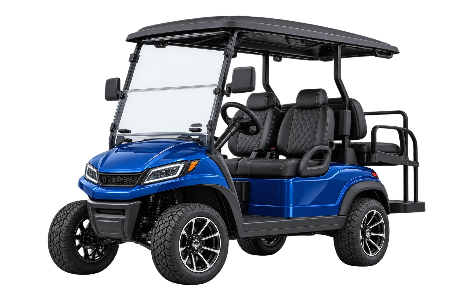 Ocean blue premium four-seat electric golf cart